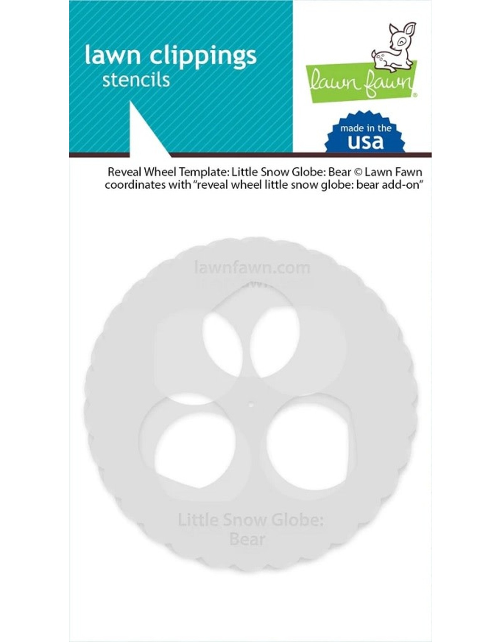 Lawn Fawn Little Snow Globe Bear Reveal Wheel - Templates