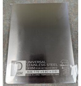 THE PRODUCT WELL Universal D Shim - Metal for Detailed Dies 7.75" x 5.90" x .015"