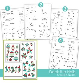 Taylored Expressions Create-in-quads - Deck the Halls Layering Stencil