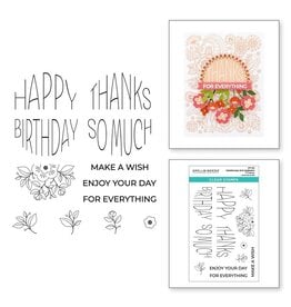 Spellbinders Kaleidoscope Arch Collection - Kaleidoscope Arch Sentiments Stamp Set