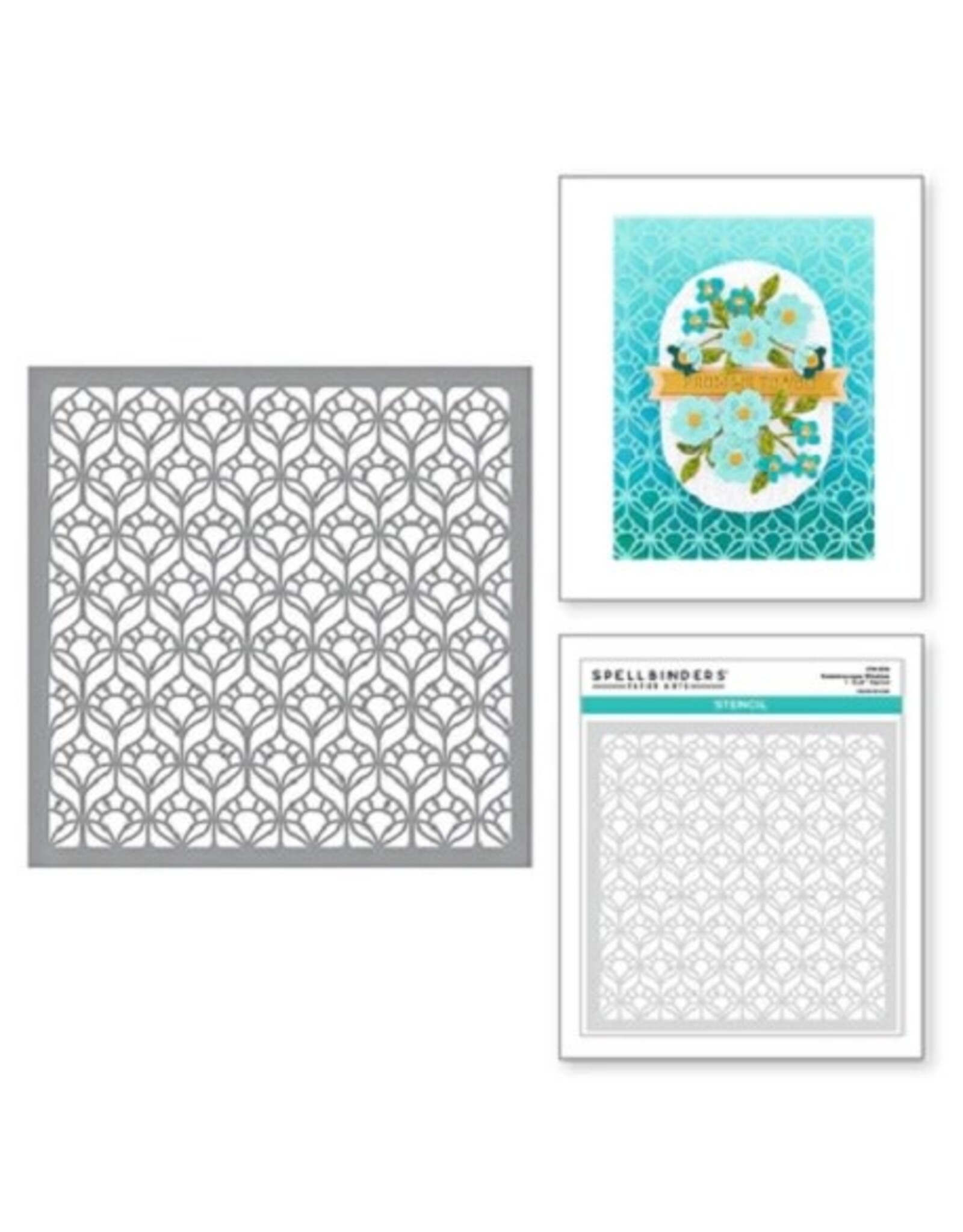 Spellbinders Kaleidoscope Arch Collection - Kaleidoscope Window Stencil