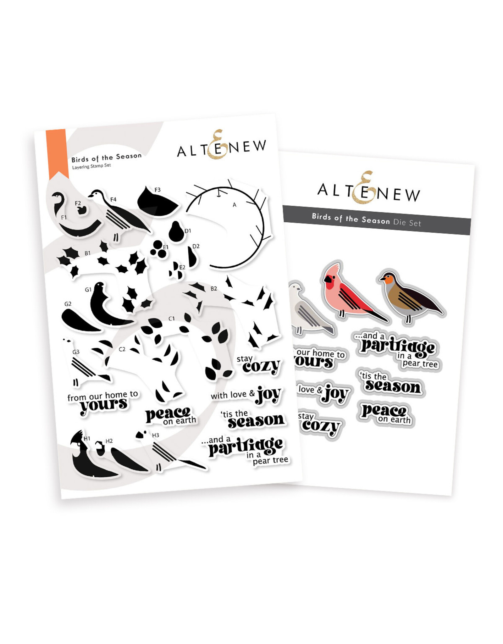 ALTENEW Birds of The Season Stamp and Die Bundle