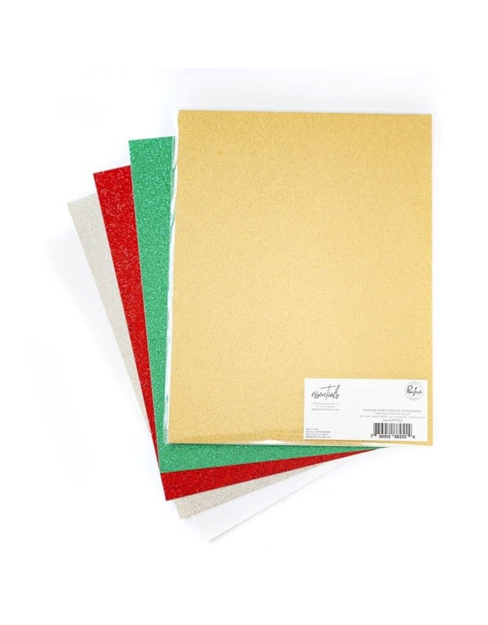PINKFRESH STUDIO Glitter cardstock: Holiday sparkle pack (8.5" x 11")