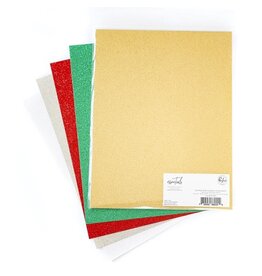 PINKFRESH STUDIO Glitter cardstock: Holiday sparkle pack (8.5" x 11")