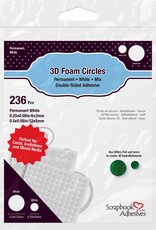 Scrapbook Adhesives 3D Foam Circles Mix- white