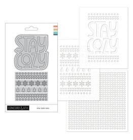 Concord & 9TH Stay Cozy Dies & Stencil Pack Bundle