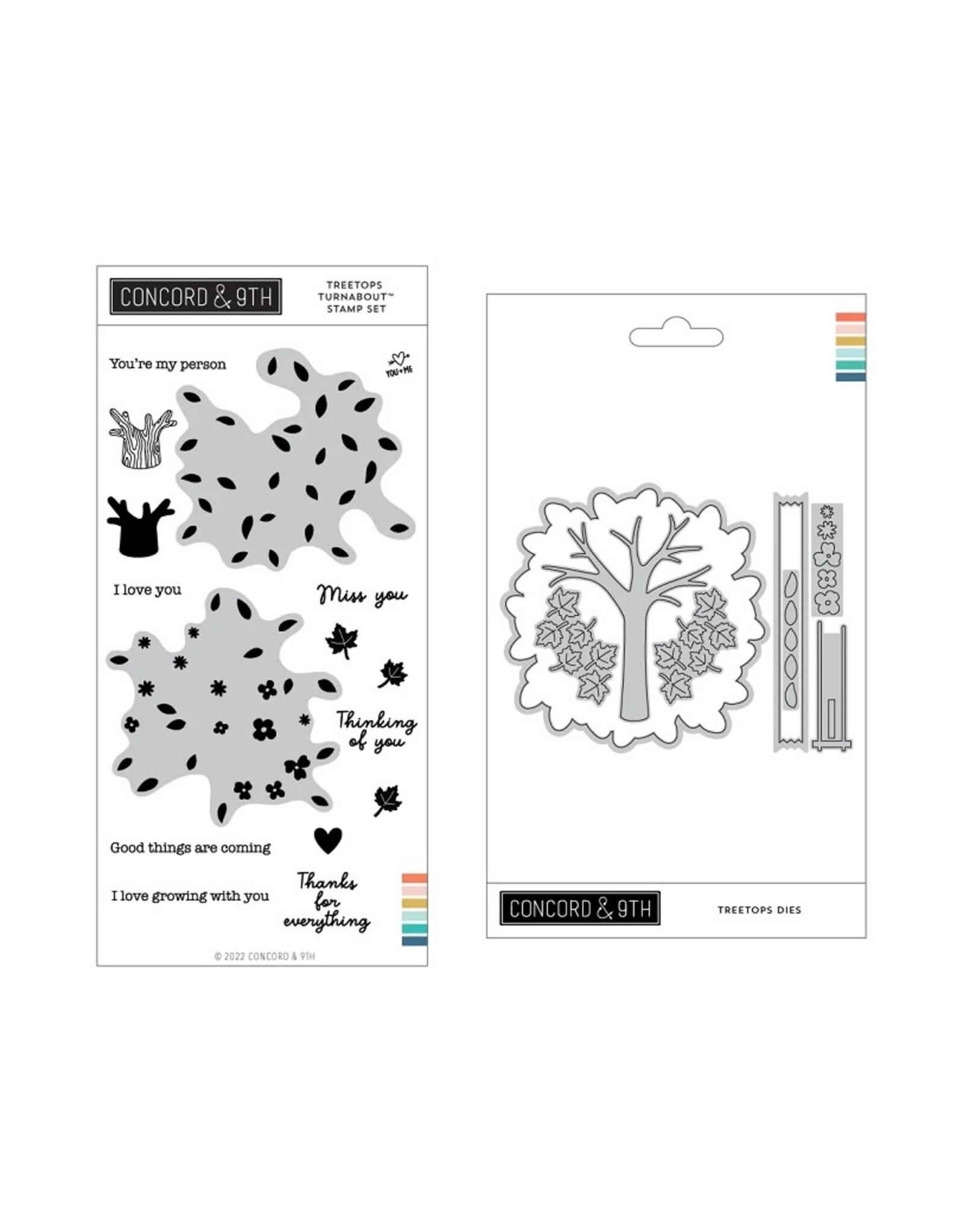 Concord & 9TH Treetops Turnabout™ Stamp Set & Dies Bundle