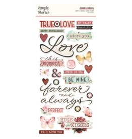 Simple Stories Simple Vintage Love Story - Foam Stickers