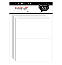 PHOTOPLAY Say It In Stamps A2 Card Bases 4.25 x 5.5 - 20  pack