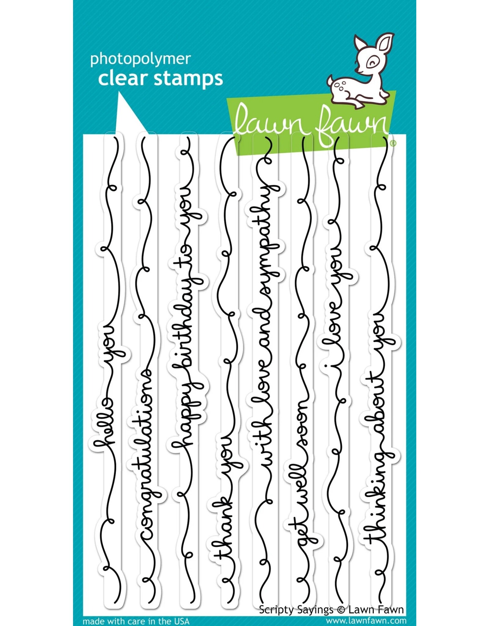 Lawn Fawn Scripty Sayings - Clear Stamp