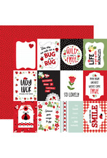 Echo Park Little Ladybug 3x4 Journaling Cards 12x12 Patterned Paper