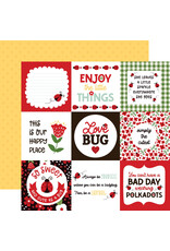 Echo Park Little Ladybug 4x4 Journaling Cards 12x12 Patterned Paper