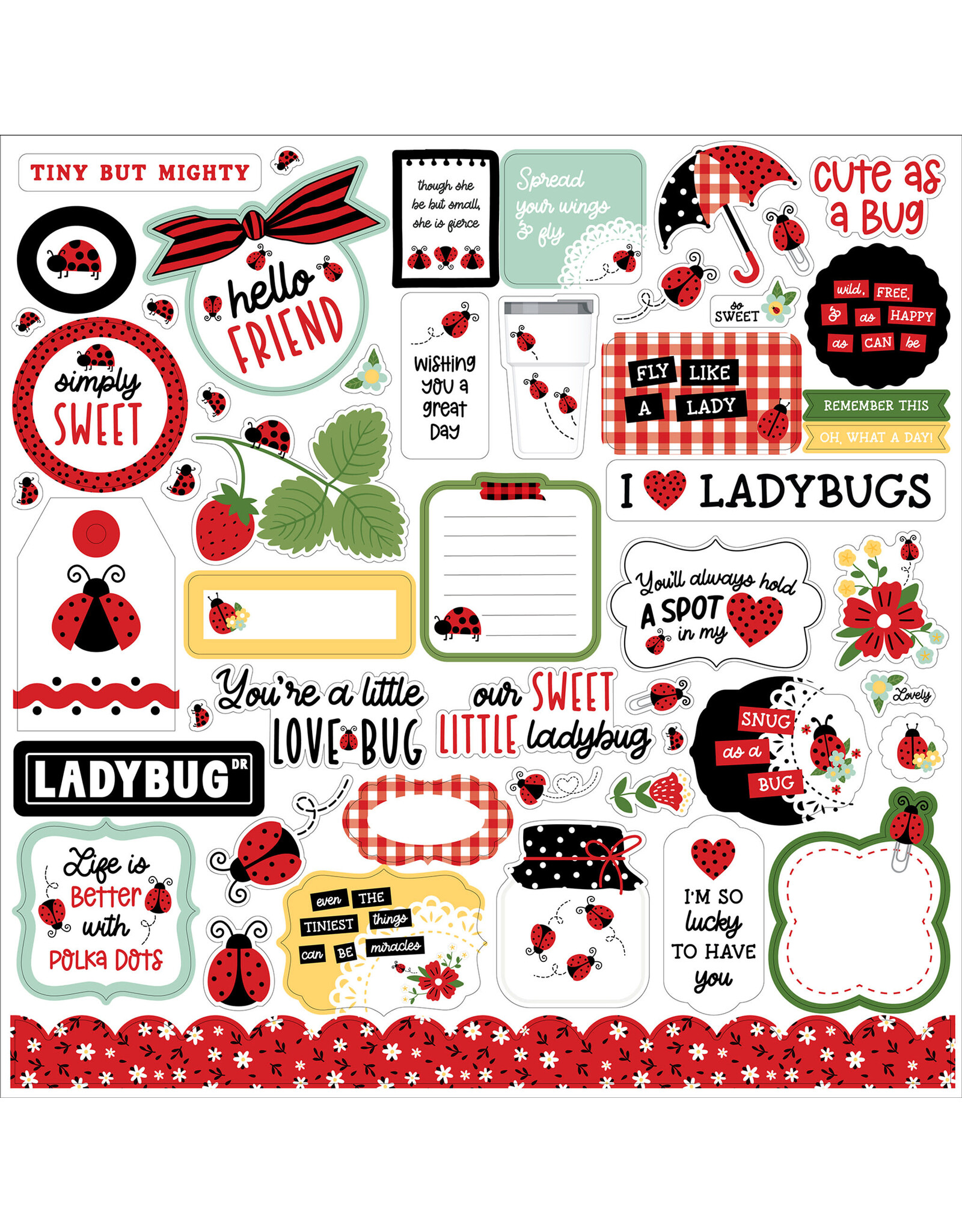 Echo Park Little Ladybug Element Sticker