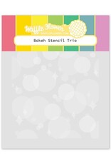Waffle Flower Bokeh Stencil Trio