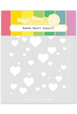 Waffle Flower Bokeh Heart Stencil
