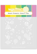 Waffle Flower Bokeh Elements Stencil Duo