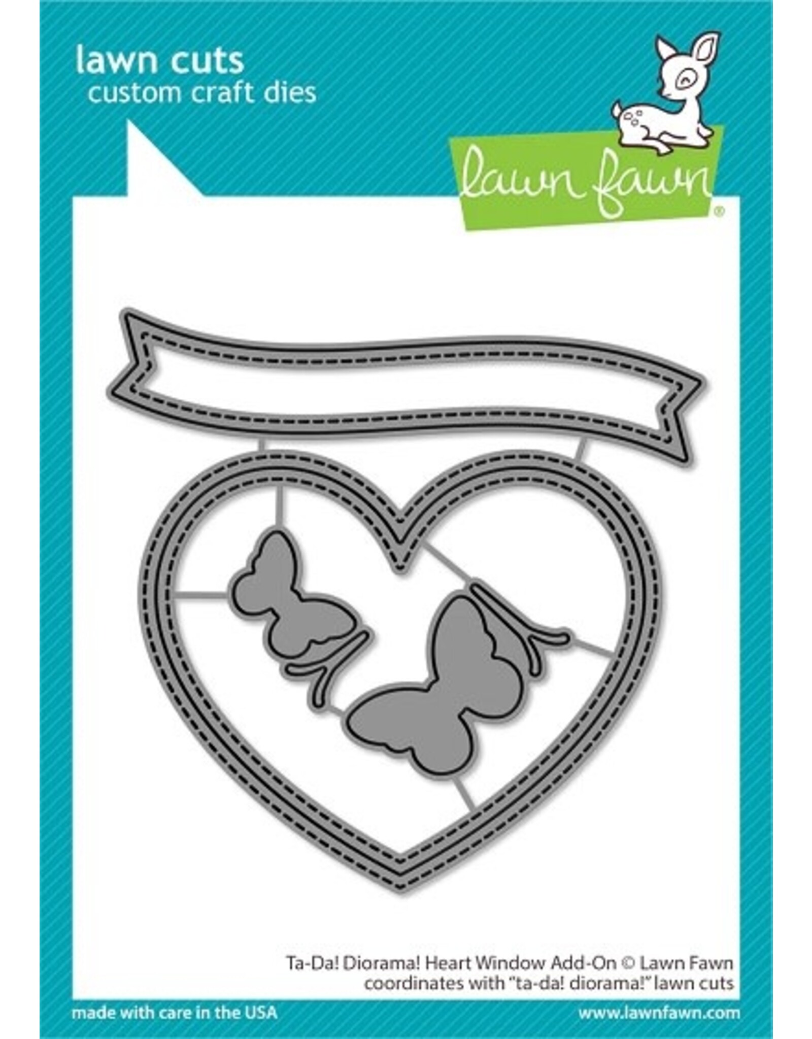 Lawn Fawn Ta-da! Diorama! Heart Window Add-on - Lawn Cuts