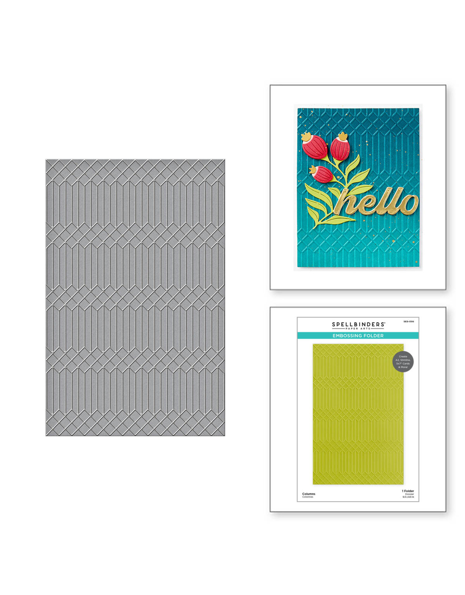 Spellbinders Fresh Picked Collection Columns Embossing Folder