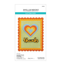 Spellbinders The Garden Collection Heartfelt Thanks and Scallops Etched Dies