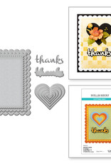 Spellbinders The Garden Collection Heartfelt Thanks and Scallops Etched Dies