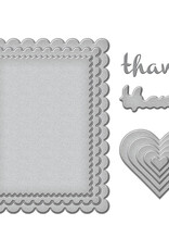 Spellbinders The Garden Collection Heartfelt Thanks and Scallops Etched Dies