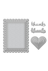 Spellbinders The Garden Collection Heartfelt Thanks and Scallops Etched Dies