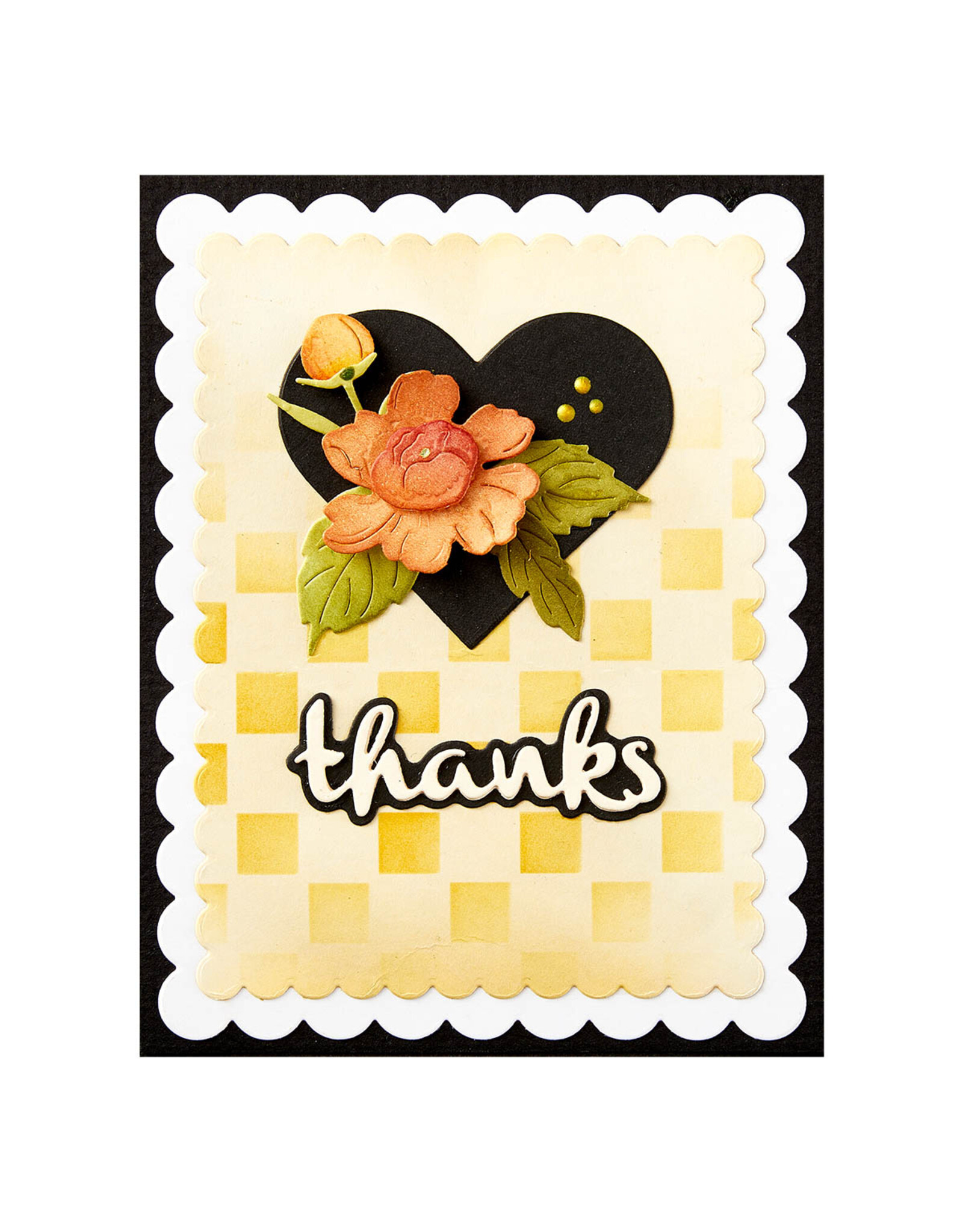 Spellbinders The Garden Collection Heartfelt Thanks and Scallops Etched Dies