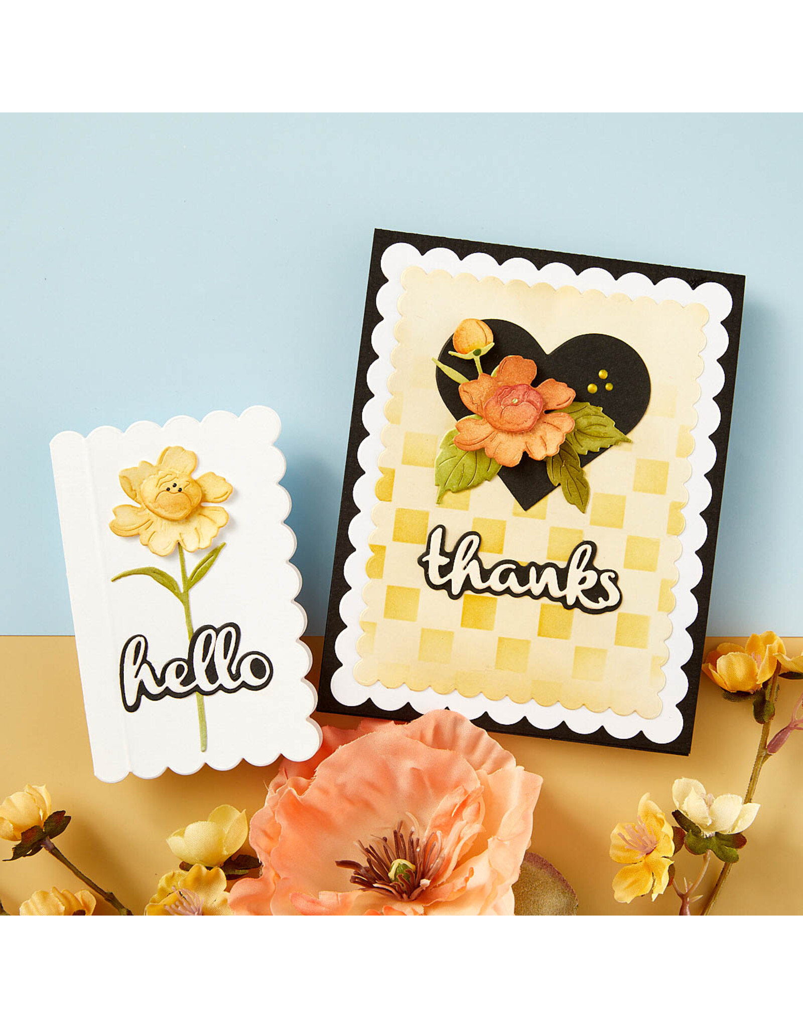 Spellbinders The Garden Collection Heartfelt Thanks and Scallops Etched Dies