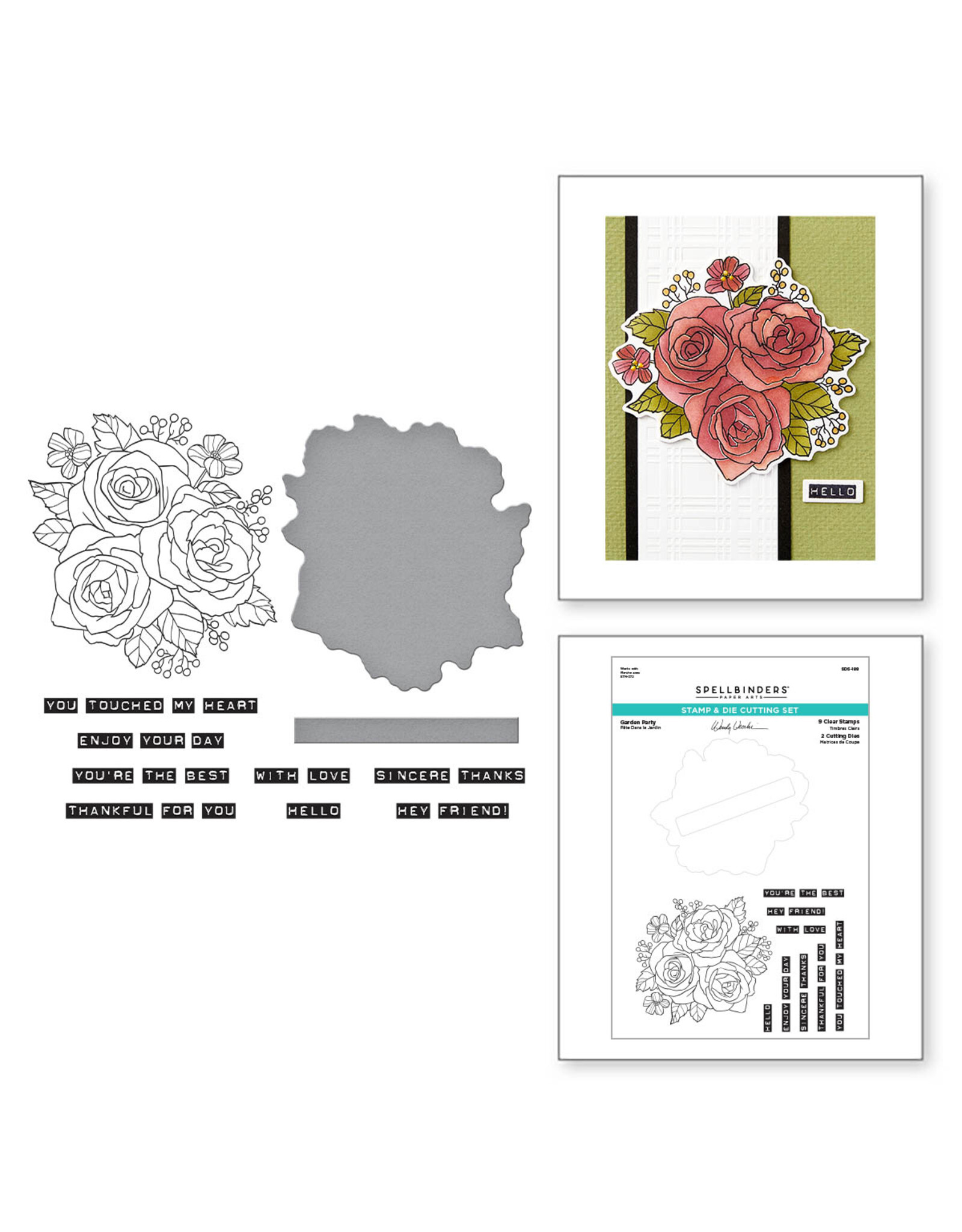 Spellbinders The Garden Collection Garden Party Stamp and Die Set