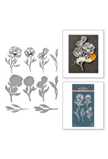 Spellbinders Pressed Posies Collection Flower Stems Press Plate and Die Set