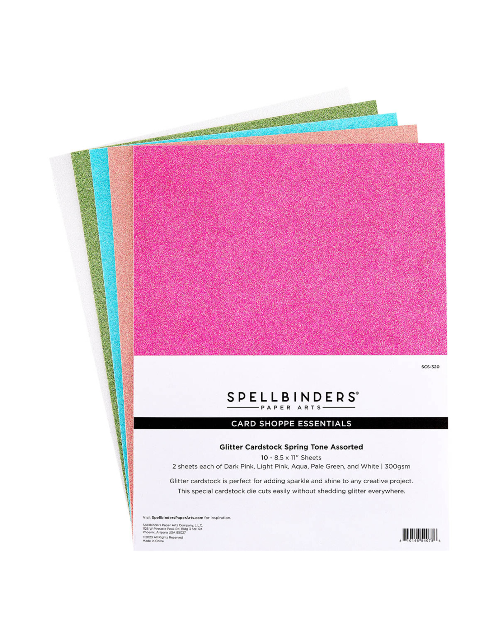 Spellbinders Glitter Cardstock Spring Tone Assorted