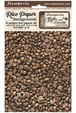 Stamperia Coffee and Chocolate A6 Rice Paper - 8PK