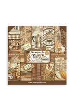 Stamperia Coffee and Chocolate Collection 8X8 Double Sided Paper Pad - 10pk