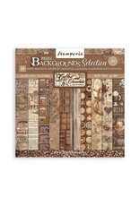 Stamperia Coffee and Chocolate Maxi Backgrounds 12X12 Double Sided Paper Pad - 10pcs