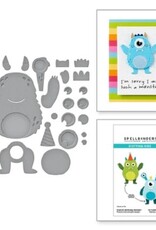 Spellbinders The Monster Birthday Collection - Dancin' Birthday Monster Etched Dies