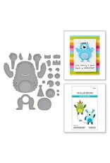 Spellbinders The Monster Birthday Collection - Dancin' Birthday Monster Etched Dies