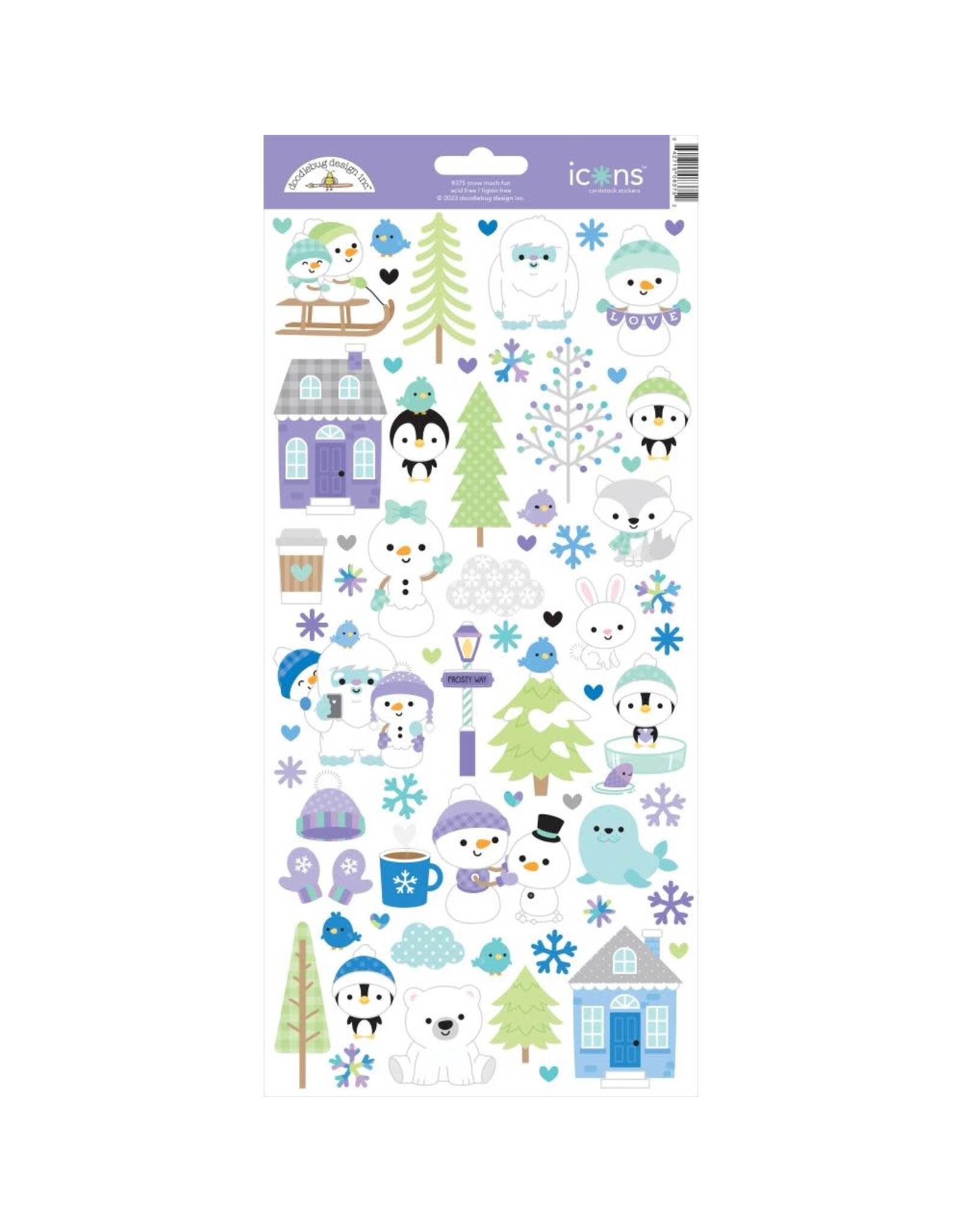 Doodlebug Design Snow Much Fun - Icons Stickers