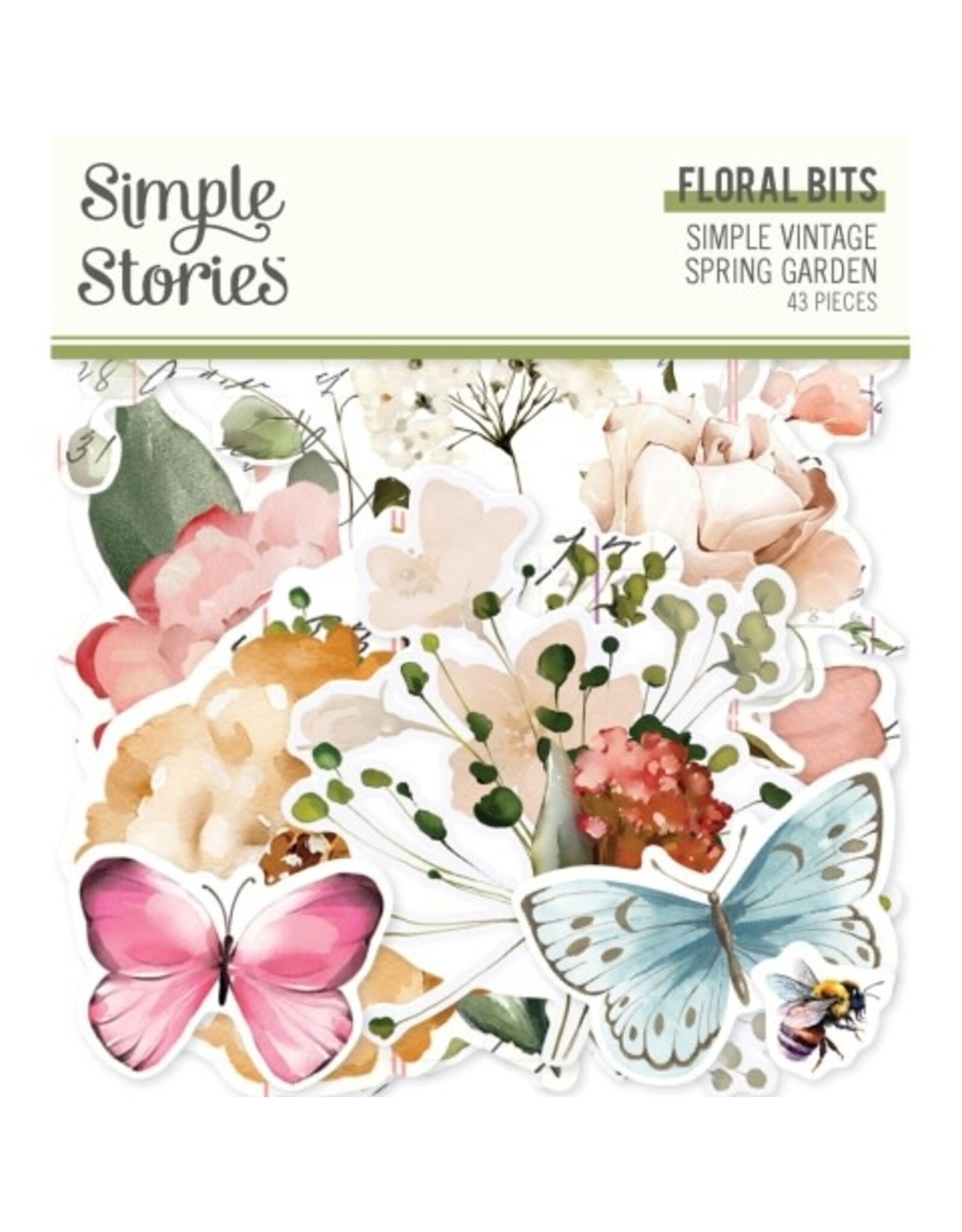 Simple Stories Simple Vintage Spring Garden - Floral Bits & Pieces