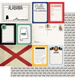 Scrapbook Customs/Stamping Station Alabama Vintage Journal Paper