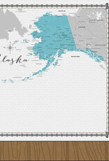 Scrapbook Customs/Stamping Station Alaska Map Paper