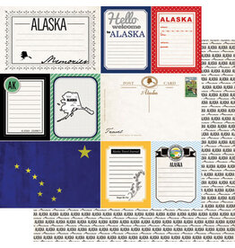 Scrapbook Customs/Stamping Station Alaska Vintage Journal Paper