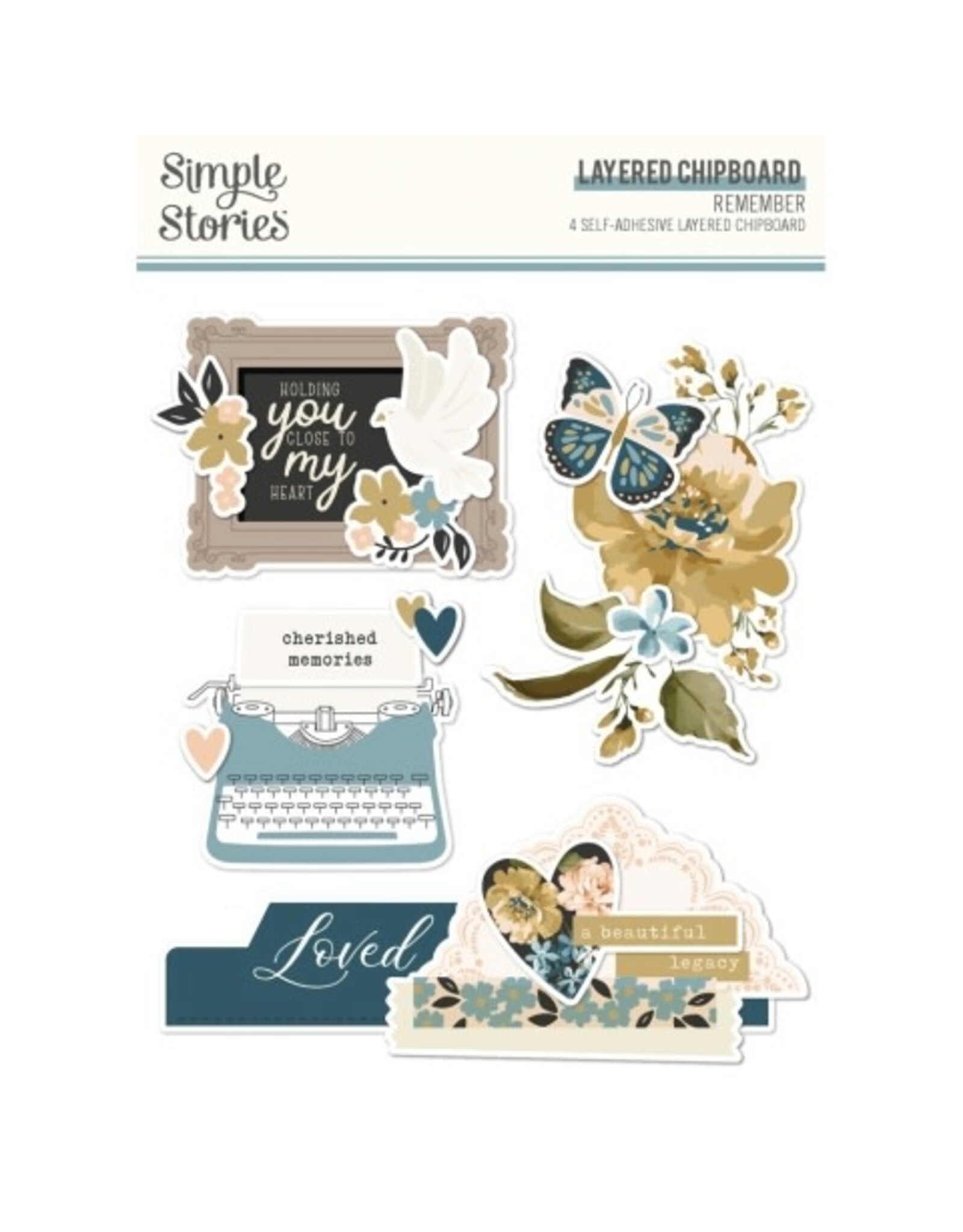 Simple Stories Remember - Layered Chipboard