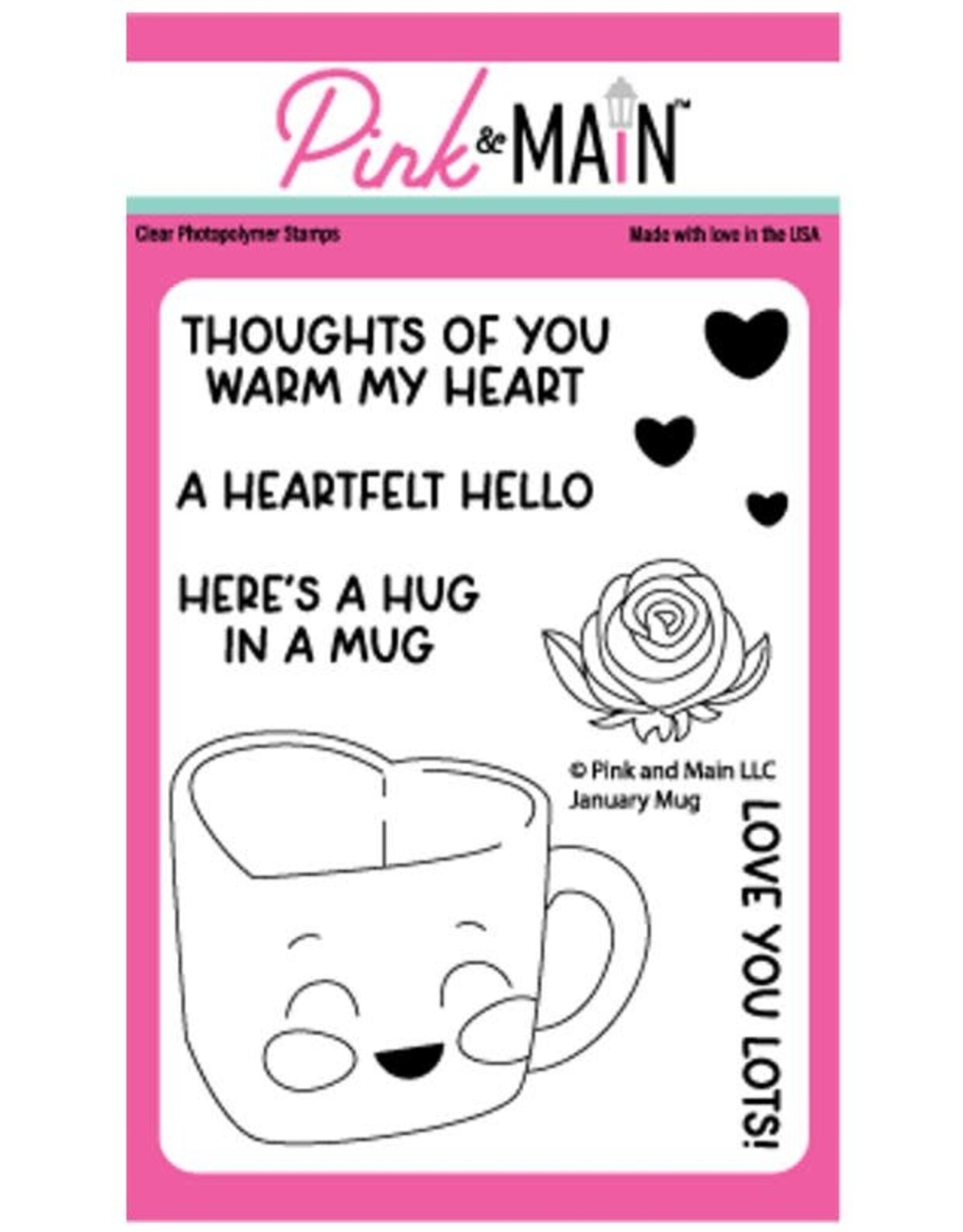 Pink & Main January Mug 3x4 Stamp Set