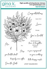 Gina K. Designs Toss the Bouquet Stamp