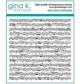 Gina K. Designs Music Medley Background Stamp