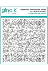 Gina K. Designs Elegant Script Background Stamp