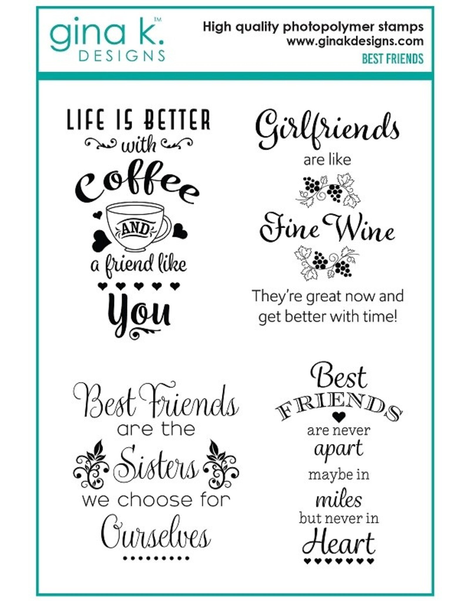 Gina K. Designs Best Friends Stamp