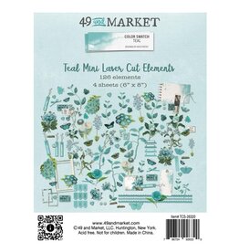 49 AND MARKET Color Swatch Teal Mini Laser Cut-outs