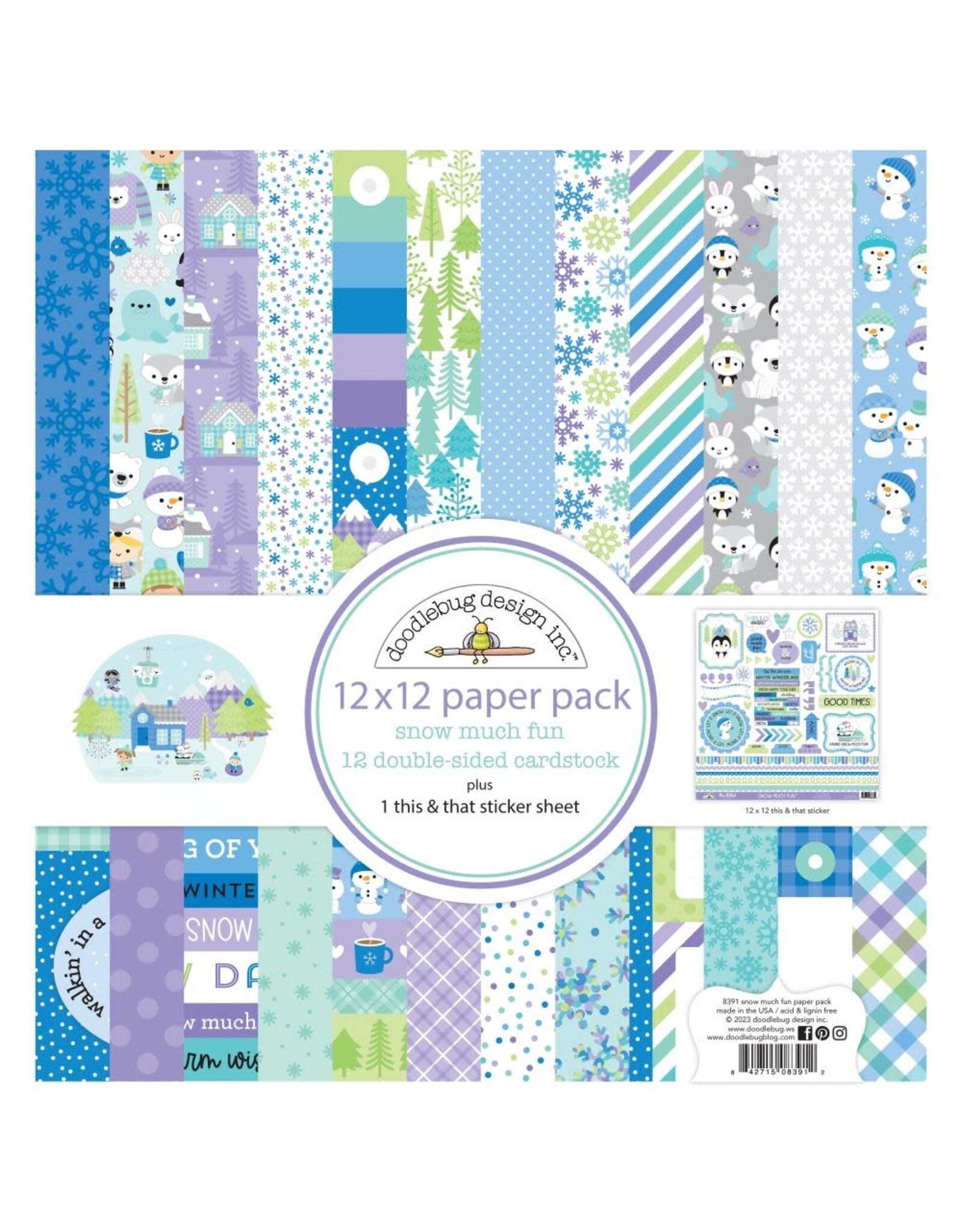 Doodlebug Design Snow Much Fun - 12x12 Paper Pack