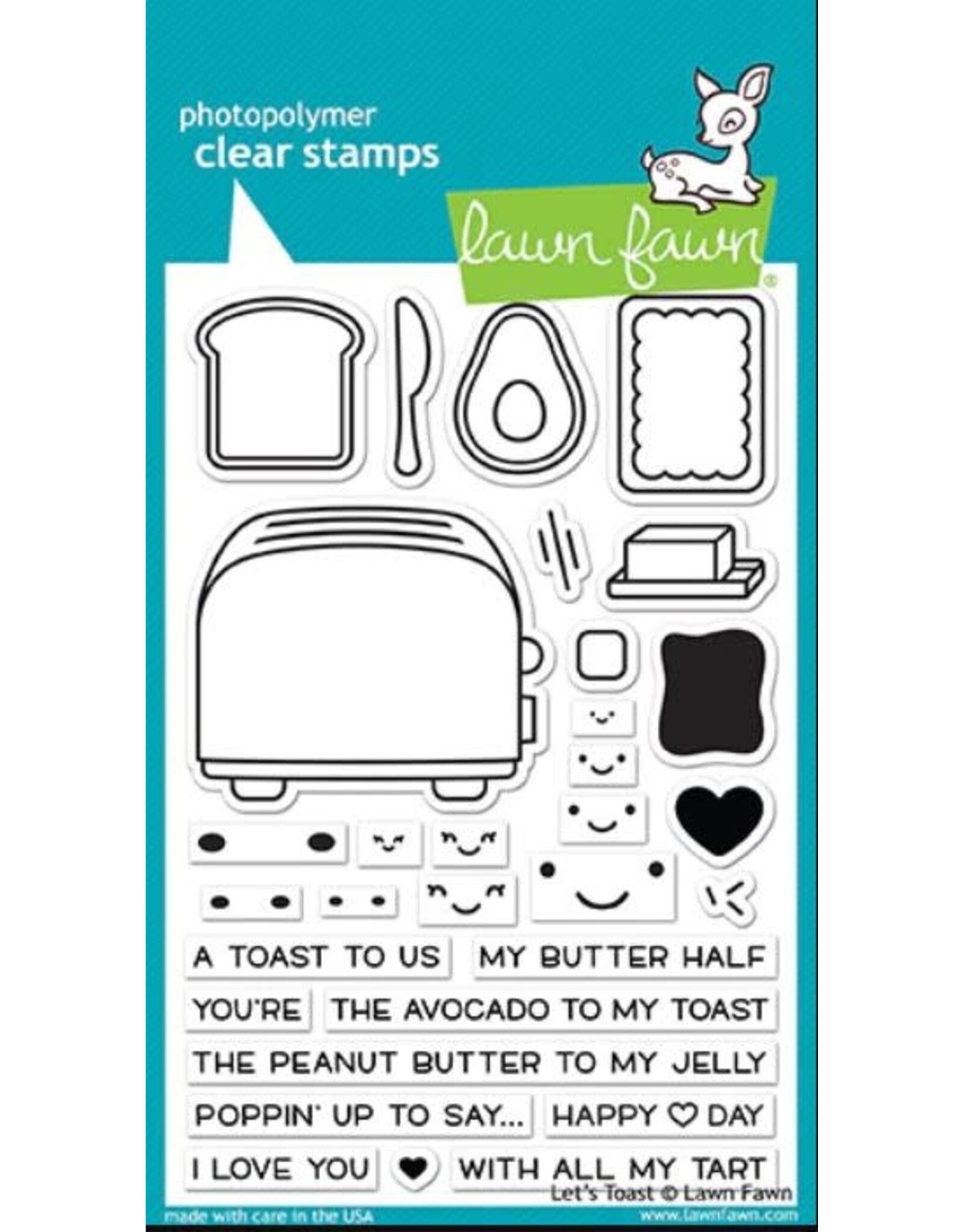 Lawn Fawn let's toast stamp
